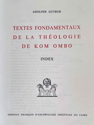 Textes fondamentaux de la théologie de Kom Ombo. Tome I & II (complete set)[newline]M0739b-32.jpeg