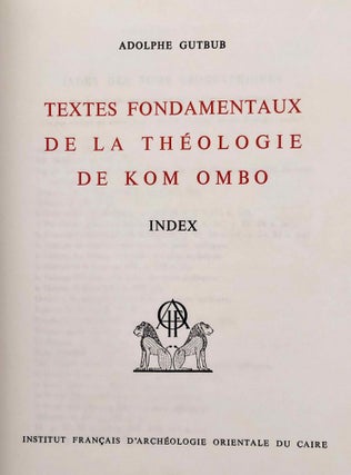 Textes fondamentaux de la théologie de Kom Ombo. Tome I & II (complete set)[newline]M0739d-29.jpeg