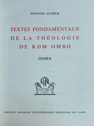 Textes fondamentaux de la th&eacute;ologie de Kom Ombo. Tome I & II (complete set)[newline]M0739h-26.jpeg