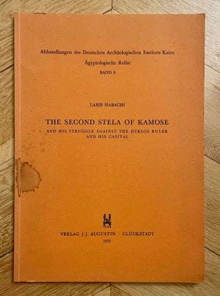 Item #M0744l The second stela of Kamose and his struggle against the Hyksos ruler and his...