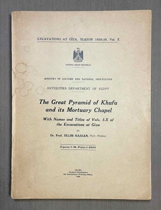 Item #M0751b Excavations at Giza. Vol. X (1938-1939). The Great Pyramid of Khufu and its Mortuary...[newline]M0751b-00.jpeg