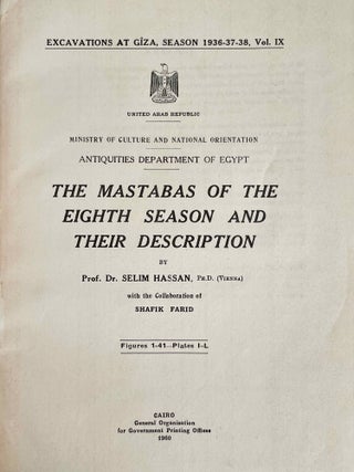 Excavations at Giza. Vol. IX (1937-1938). The mastabas of the eighth season and their description[newline]M0762c-03.jpeg