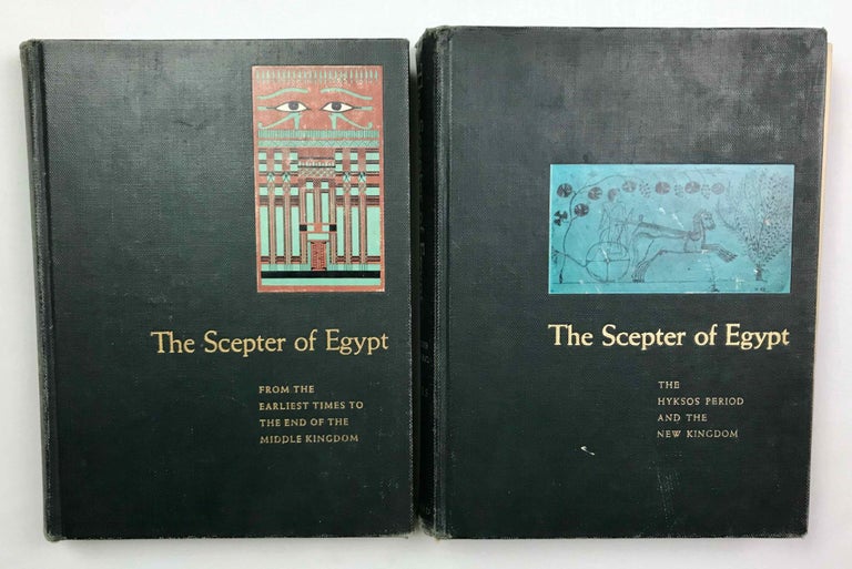 Item #M0771d The scepter of Egypt. Vol. I: From the Earliest Times to the End of the Middle Kingdom. Vol. II: The Hyksos Period and the New Kingdom (1675–1080 B.C.) (complete set). HAYES William Christopher.[newline]M0771d-00.jpeg