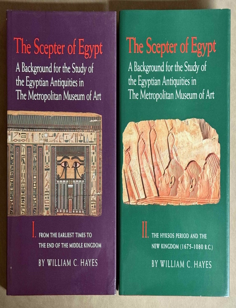 Item #M0771e The scepter of Egypt. Vol. I: From the Earliest Times to the End of the Middle Kingdom. Vol. II: The Hyksos Period and the New Kingdom (1675&ndash;1080 B.C.) (complete set). HAYES William Christopher.[newline]M0771e-00.jpeg