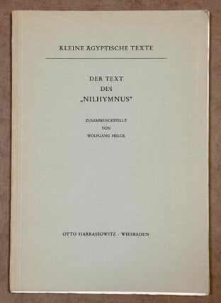 Item #M0775d Der Text des Nilhymnus. HELCK Wolfgang