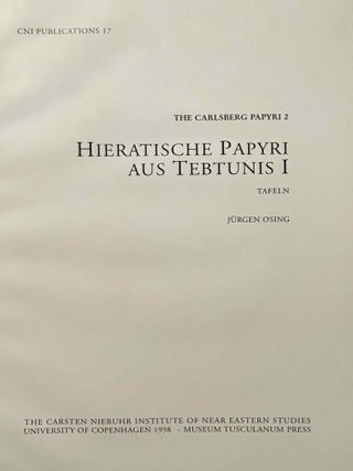 Hieratische Papyri aus Tebtunis, I (The Carlsberg Papyri, vol. 2) (2 volumes, complete set)[newline]M0783h-12.jpeg
