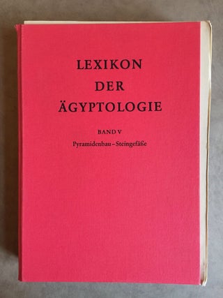 Lexikon der Ägyptologie. Band I to VII, complete 7 volumes + Bemerkungen und Korrekturen zum Lexikon der Ägyptologie (&) Index (2 vols)[newline]M0785b-17.jpg