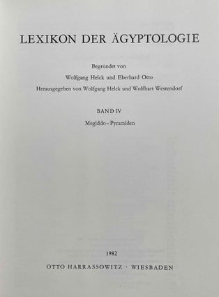 Lexikon der Ägyptologie. Band I to VI (complete, but without the volume VII of Indices and Maps)[newline]M0785e-13.jpeg