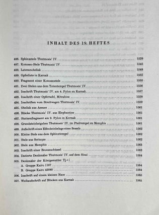 Urkunden (IV) der 18. Dynastie. Historisch-biographische Urkunden. Hefte 17-19 + 20-21 + 22 (complete set)[newline]M0794d-08.jpeg