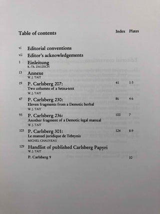 Demotic Texts from the Collection (The Carlsberg Papyri, vol. 1)