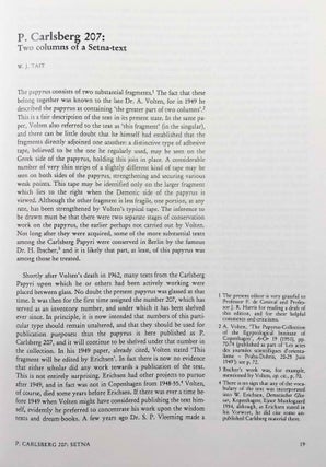 Demotic Texts from the Collection (The Carlsberg Papyri, vol. 1)