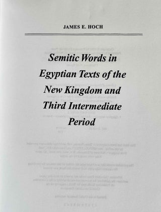 Semitic words in Egyptian texts of the New Kingdom &3rd I.P.[newline]M0810a-01.jpeg