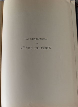 Das Grabdenkmal des Königs Chephren