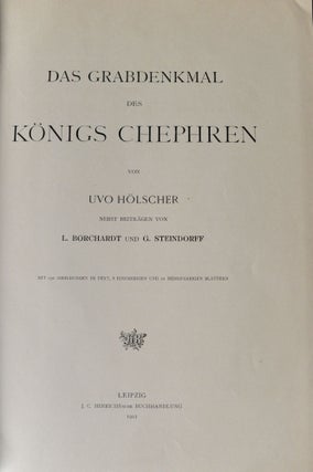 Das Grabdenkmal des Königs Chephren