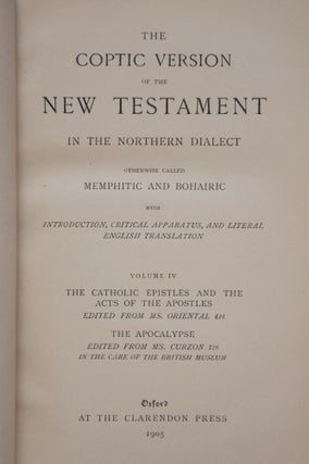 The Coptic Version of the New Testament in the Northern Dialect, 4 volumes (complete set)[newline]M0817-12.jpg