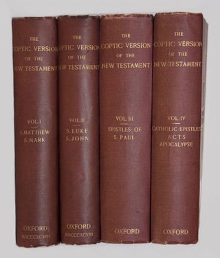 Item #M0817 The Coptic Version of the New Testament in the Northern Dialect, 4 volumes (complete...[newline]M0817.jpg