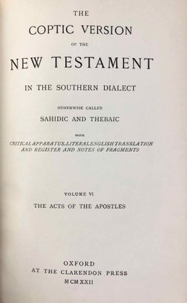 The Coptic version of the New Testament in the Southern dialect otherwise called Sahidic and Thebaic. Vol. VI: The Acts of the Apostles[newline]M0817c-03.jpg