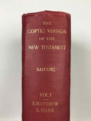 The Coptic version of the New Testament in the Southern dialect otherwise called Sahidic and Thebaic, 7 volumes (complete set)[newline]M0817d-01.jpeg