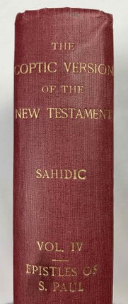 The Coptic version of the New Testament in the Southern dialect otherwise called Sahidic and Thebaic, 7 volumes (complete set)[newline]M0817d-25.jpeg