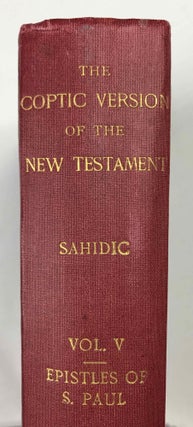 The Coptic version of the New Testament in the Southern dialect otherwise called Sahidic and Thebaic, 7 volumes (complete set)[newline]M0817d-32.jpeg
