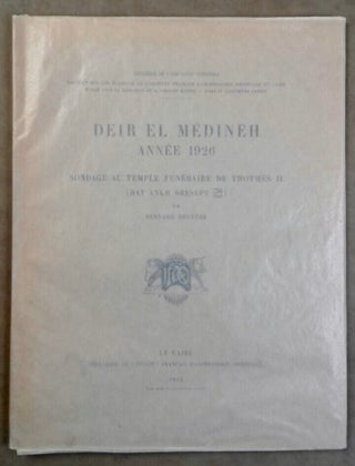 Rapports préliminaires. Tome I. 1e partie: Deir el-Medineh (1922-1923).[newline]M0828-10.jpg
