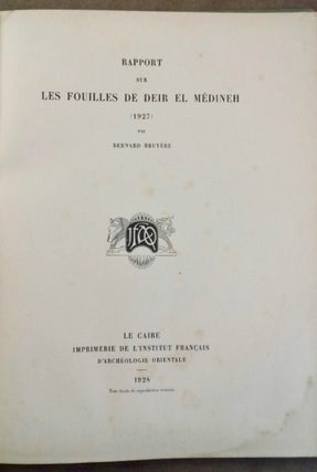 Rapports préliminaires. Tome I. 1e partie: Deir el-Medineh (1922-1923).[newline]M0828-14.jpg