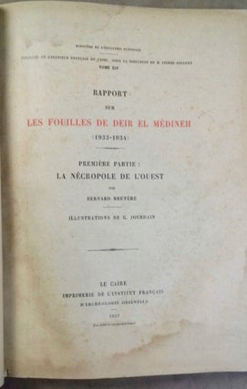 Rapports préliminaires. Tome I. 1e partie: Deir el-Medineh (1922-1923).[newline]M0828-26.jpg