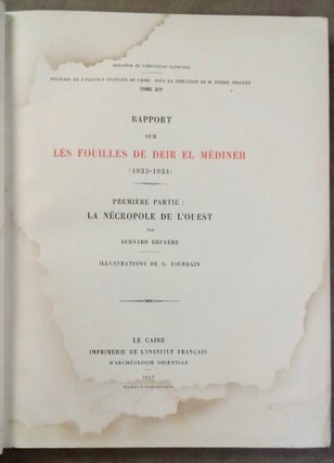Rapports préliminaires. Tome I. 1e partie: Deir el-Medineh (1922-1923).[newline]M0828-27.jpg