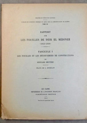 Rapports préliminaires. Tome I. 1e partie: Deir el-Medineh (1922-1923).[newline]M0828-28.jpg