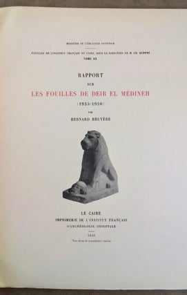 Rapports préliminaires. Tome I. 1e partie: Deir el-Medineh (1922-1923).[newline]M0828-29.jpg