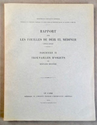 Rapports préliminaires. Tome I. 1e partie: Deir el-Medineh (1922-1923).[newline]M0828-30.jpg