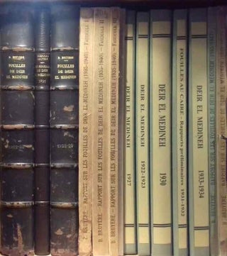 Item #M0828 Rapports préliminaires. Tome I. 1e partie: Deir el-Medineh (1922-1923). BRUYERE Bernard