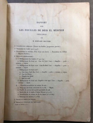 Rapports préliminaires. Tome I. 1e partie: Deir el-Medineh (1922-1923)[newline]M0828a-04.jpg