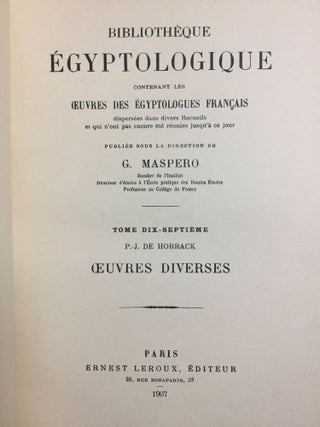 Oeuvres diverses