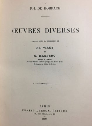 Oeuvres diverses