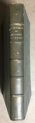 Item #M0833 Oeuvres diverses. HORRACK Philippe Jacques Ferdinand, de