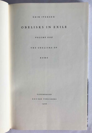 Obelisks in exile. Vol. I: The obelisks of Rome. Vol. II: The obelisks of Istanbul and England (complete set)[newline]M0838f-03.jpg