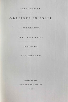Obelisks in exile. Vol. I: The obelisks of Rome. Vol. II: The obelisks of Istanbul and England (complete set)[newline]M0838f-12.jpg