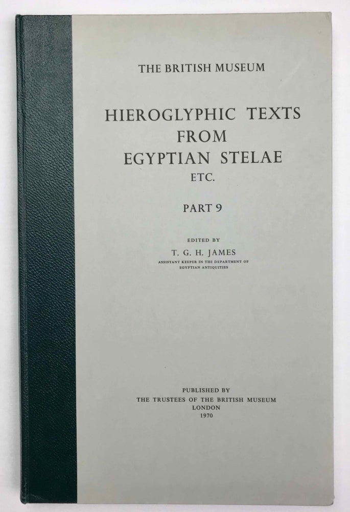 Item #M0848d Hieroglyphic Texts from Egyptian Stelae in the British Museum. Part IX. JAMES Thomas Garnet Henry.[newline]M0848d-00.jpeg