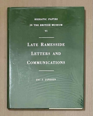 Item #M0853b Late ramesside letters and communications. JANSSEN Jacobus Johannes[newline]M0853b-00.jpeg