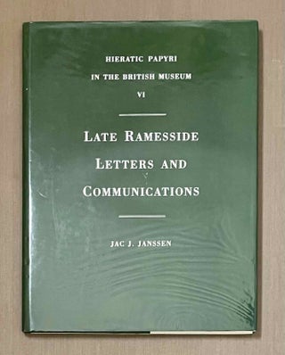 Item #M0853b Late ramesside letters and communications. JANSSEN Jacobus Johannes