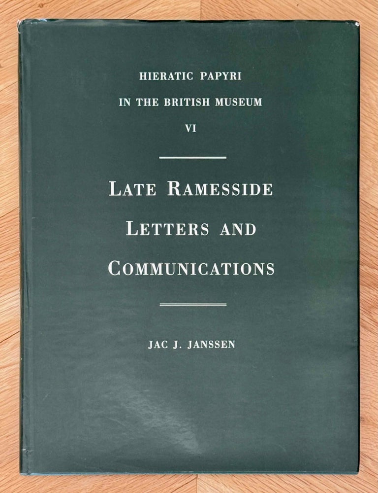 Item #M0853d Late ramesside letters and communications. JANSSEN Jacobus Johannes.[newline]M0853d-00.jpeg