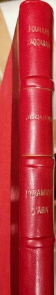 Item #M0859e La pyramide d'Aba (FIRST EDITION, A FEW PAGES IN XEROX). JEQUIER Gustave