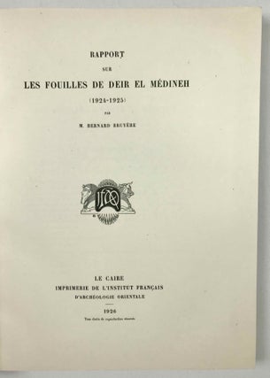Rapport sur les fouilles de Deir el-Medineh (1924-1925)[newline]M0868a-03.jpeg
