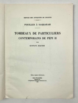 Tombeaux de particuliers contemporains de Pépi II