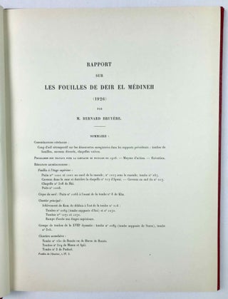 Rapports sur les fouilles de Deir el-Medineh (1926)