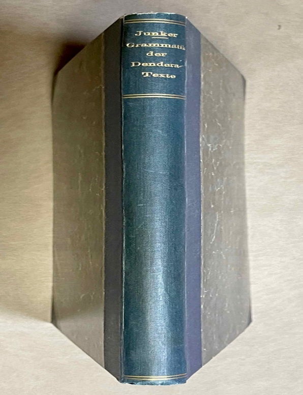 Item #M0884a Grammatik der Denderatexte. JUNKER Hermann.[newline]M0884a-00.jpeg