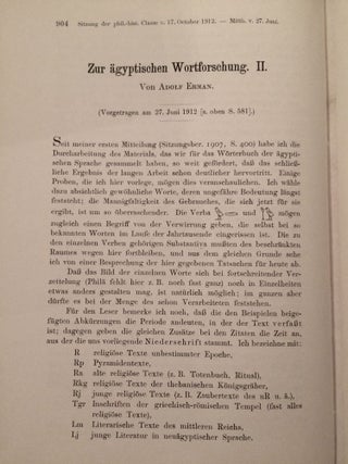 Zur ägyptischen Wortforschung. Teil I, II & III[newline]M0895-06.jpg