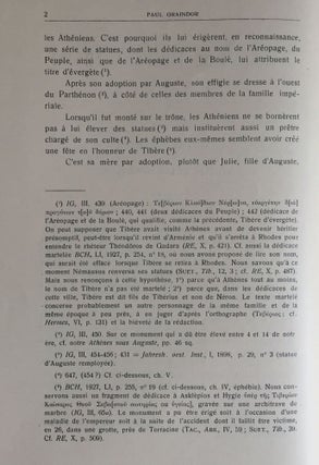 Athènes de Tibère à Trajan