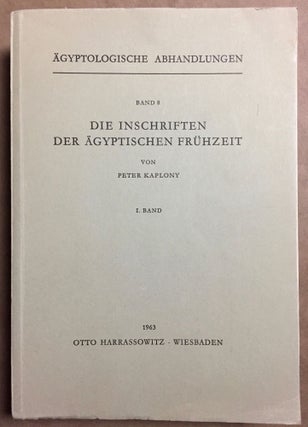 Item #M0911a Die Inschriften der ägyptischen Frühzeit. Band I, II & III [with] Supplement ...[newline]M0911a.jpg